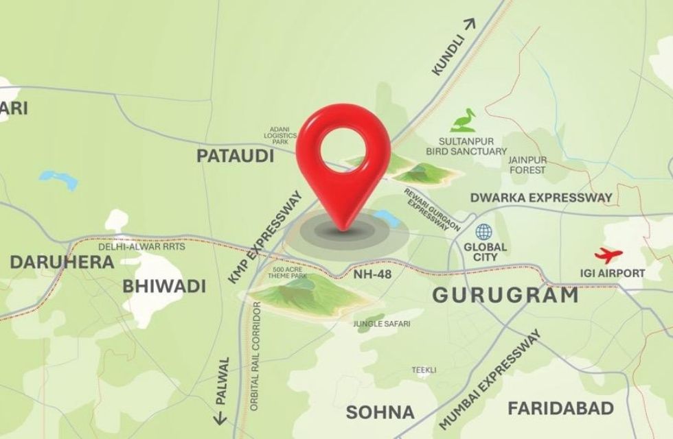 M3M Forestia West location map